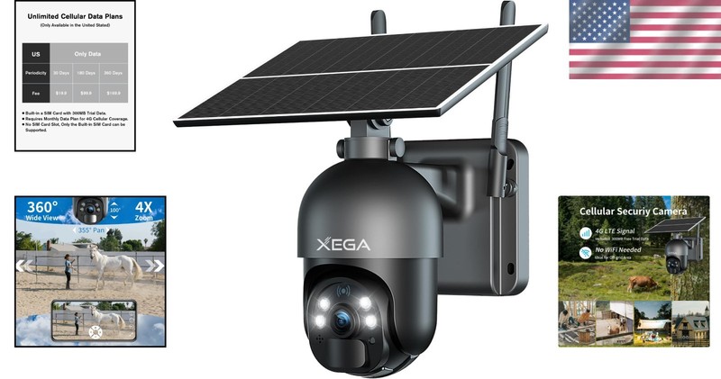 4G LTE Cellular Security Camera Outdoor Solar Came gallery