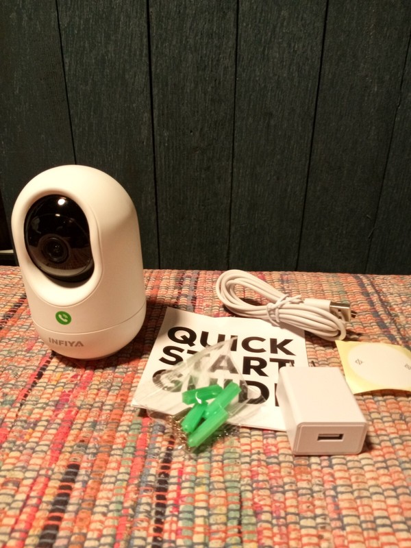 Infiya K7 Security Camera Indoor with One-Tap Call And TECKNET Door Chime, Lot. gallery