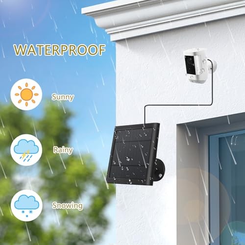 2 Pack - Solar Panel for Ring Security Camera Spotlight Cam Black Dark gallery