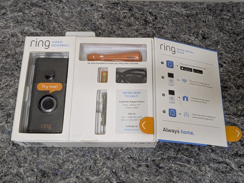 Ring Wi-Fi Enabled Video Doorbell - Venetian Bronze New Open Box - Genuine Ring gallery