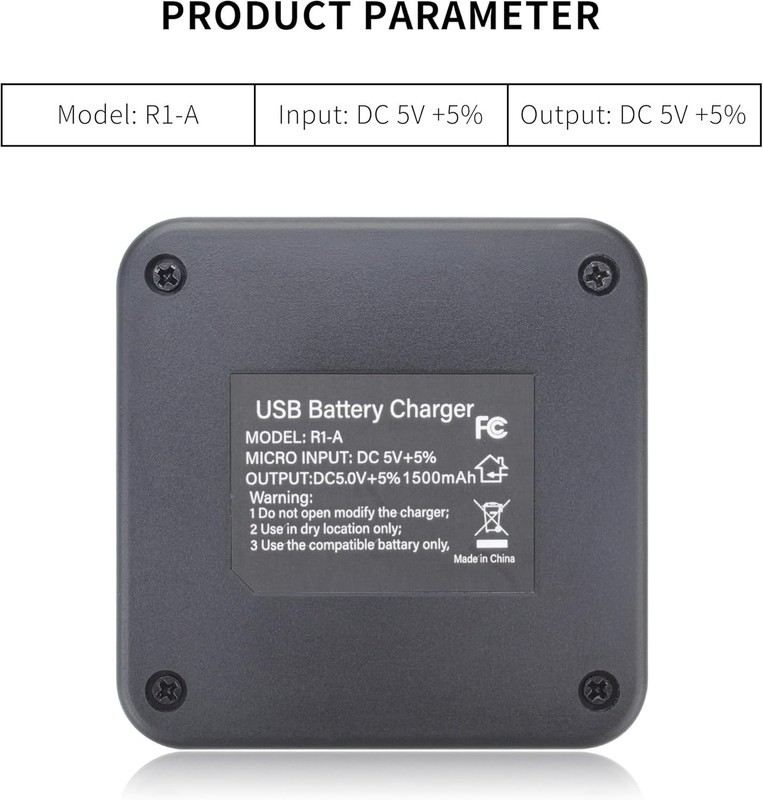 Dual Battery Charger for Ring Rechargeable Batteries 2-Port Charging Station LED gallery