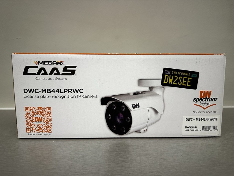 Digital Watchdog CaaS License Plate Recognition LPR Camera Model DWCMB44LPRWC1T