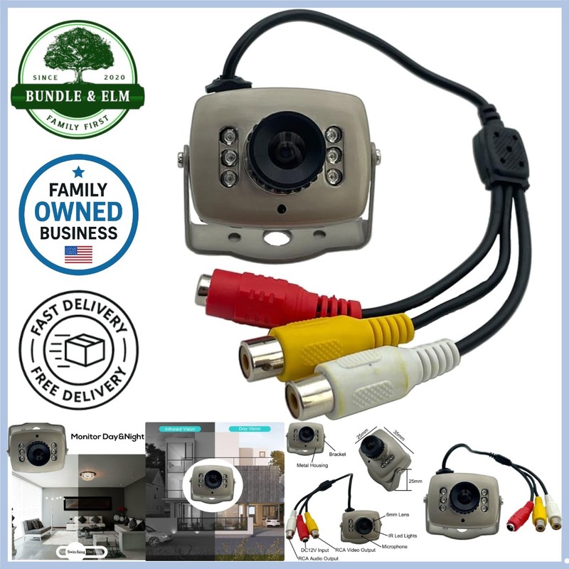 Mini CCTV Camera CCD 1000TVL Waterproof Indoor Outdoor Night Vision Surveillance