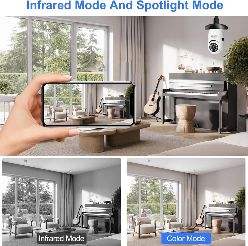 Camaras De Seguridad WiFi Inalambrica Vision Nocturna Video HD 1080P Con Audio gallery