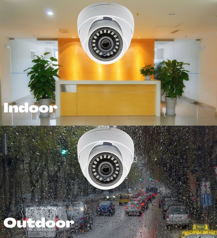 4x HD 1080P Dome Security Camera with Power Supply and 4 Way Power Splitter Wire gallery