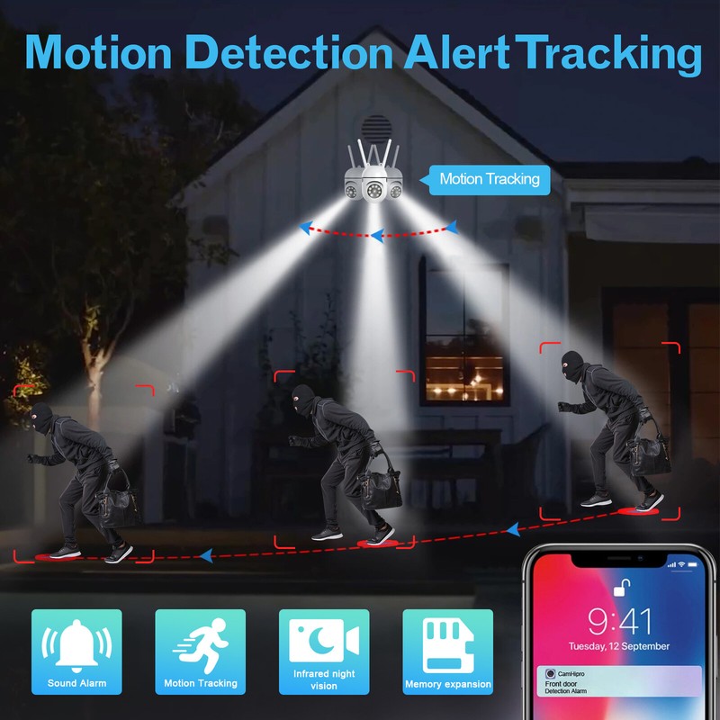 🔥LOT 4 Pack Wireless WiFi Security Camera System Smart Night Vision Cam 1080P gallery