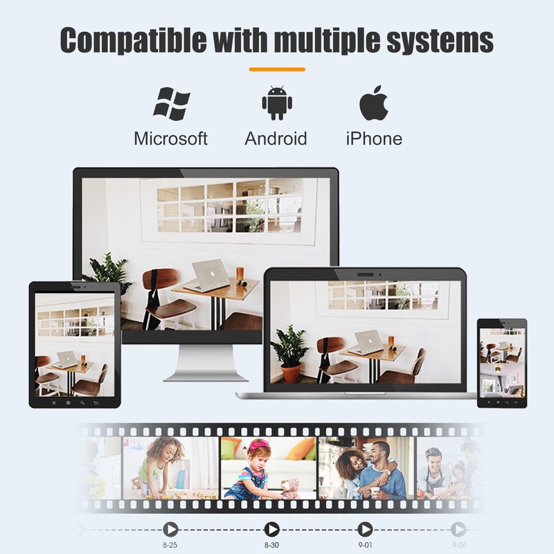 5G & 2.4G Wi-Fi 1080P Security Camera System Outdoor Home Night Vision Cam gallery
