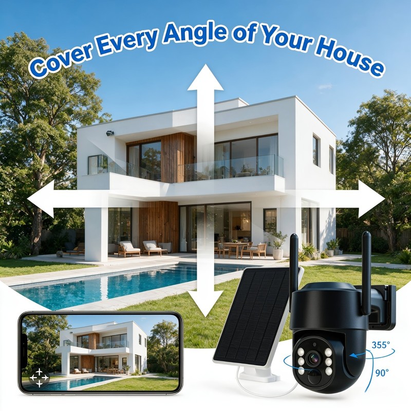 4G Solar Wireless PTZ Outdoor Security Camera, 365 Days Long Standby, Solar cam gallery