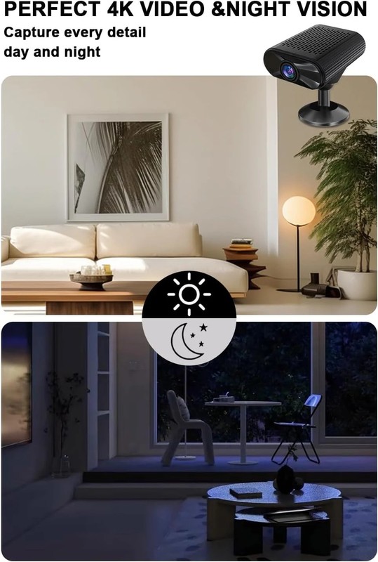 Mini Camera - 4K HD Wireless Small Camera - Tiny Indoor Security Cameras with Ni gallery