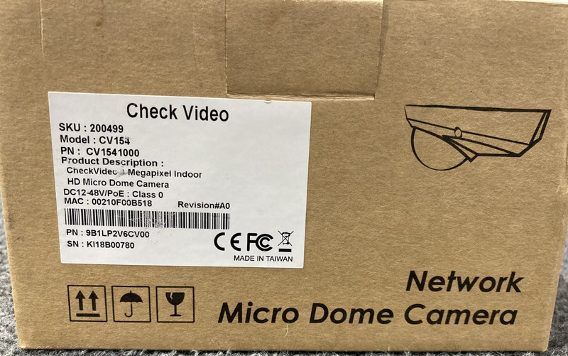 Lot of 4 Check Video CV154 Micro Dome Network Security Cameras - Open Box - gallery