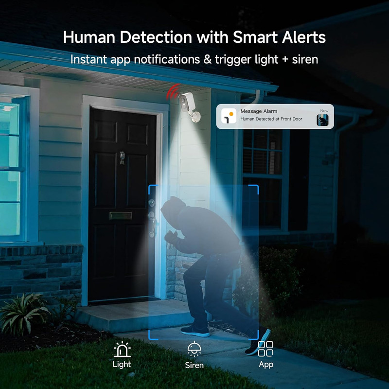 Arenti 340° Pan Wireless Security Camera Outdoor Magnetic, 3MP Battery Powered W gallery