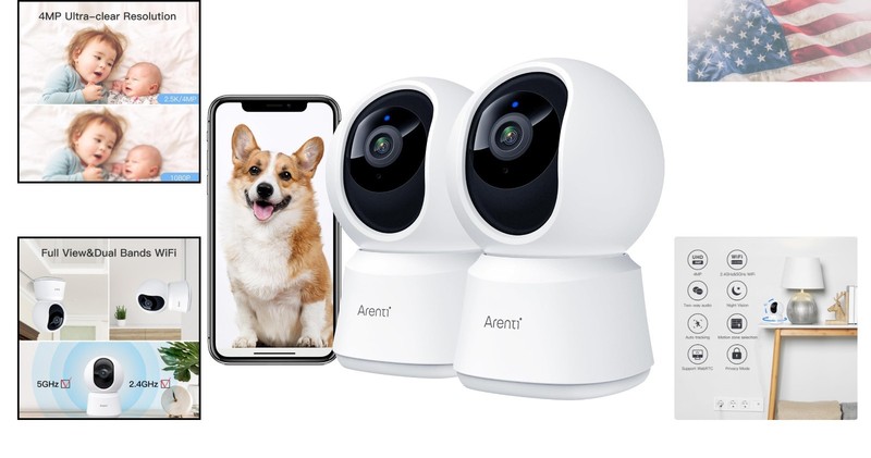 Dual-Band WiFi Indoor Security Camera - 4MP HD Monitoring Device for Home Safety gallery