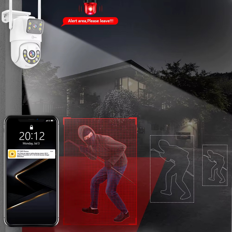 Movols 1080P PTZ IP Camera Two-way Audio WIFI Wireless Smart Tracking Security S gallery