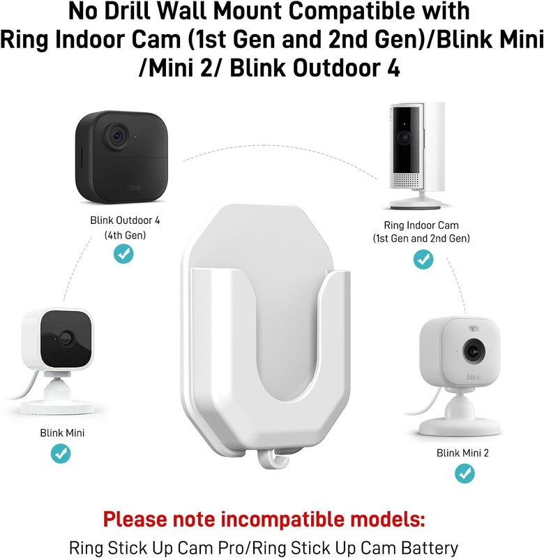 Ring Indoor Camera Wall Mount Bracket Compatible gallery
