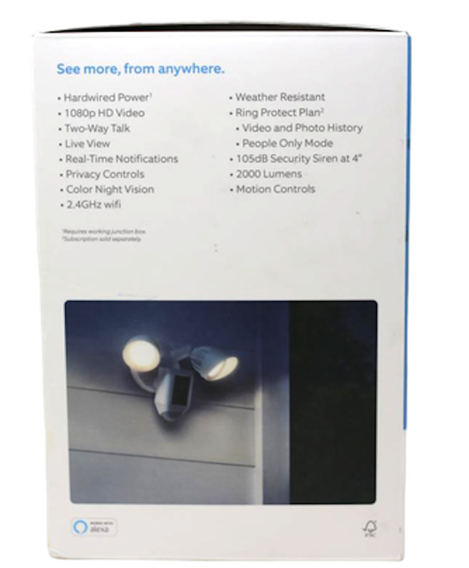 Ring Floodlight Cam Wired Plus Surveillance Camera White gallery