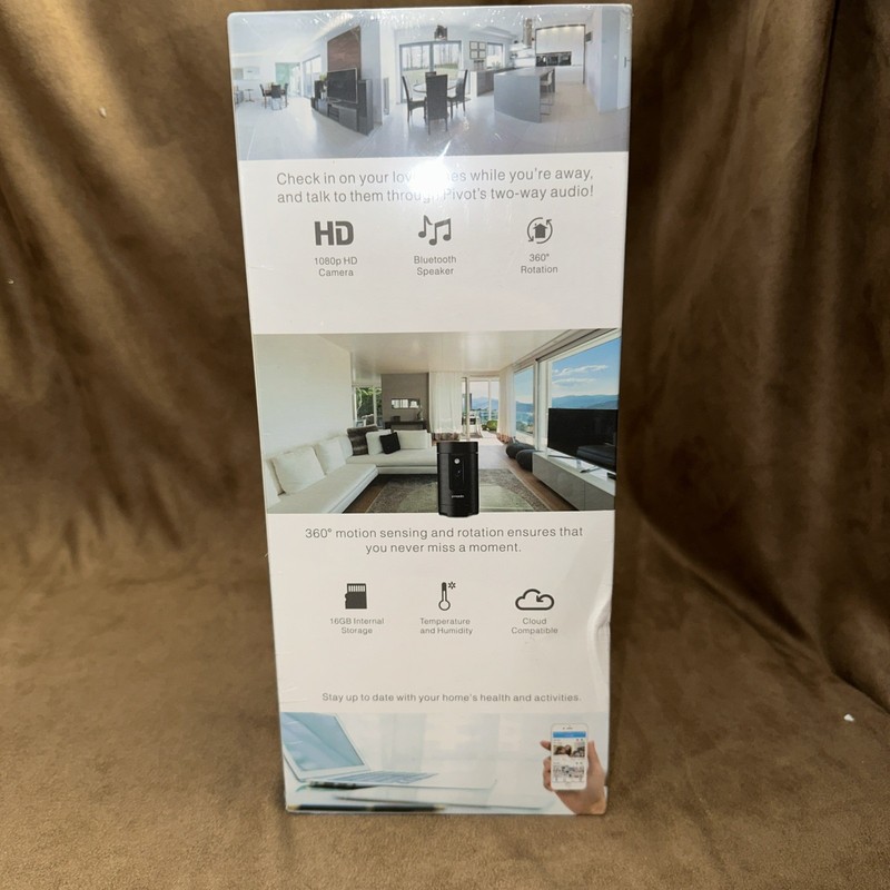 Zmodo Pivot 1080p 360° Rotating Wireless Indoor Security Camera ZH-IZV2D-W Black gallery
