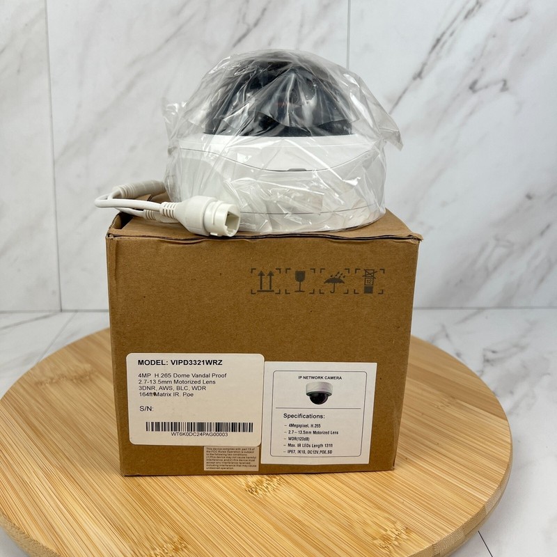 VCAM 4MP Full HD Network IR Dome Camera w/ Motorized Lens IPC-VD244R-IR-Z