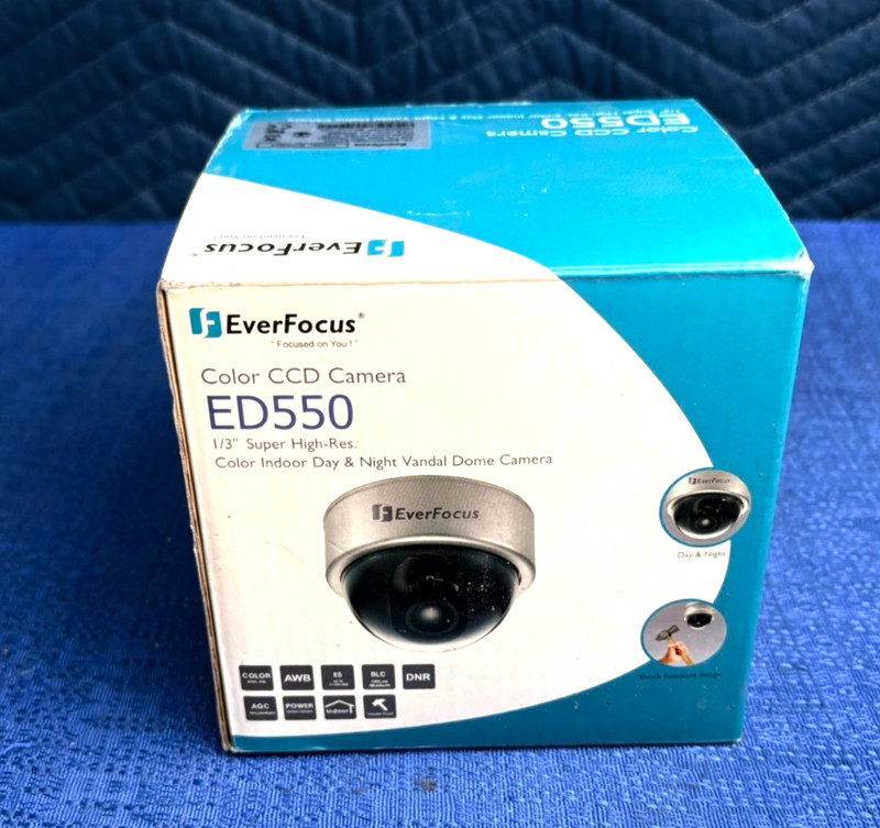 EverFocus ED550 1/3″ Super High-Res Color Indoor NTSC 2.9-10mm Dome Camera