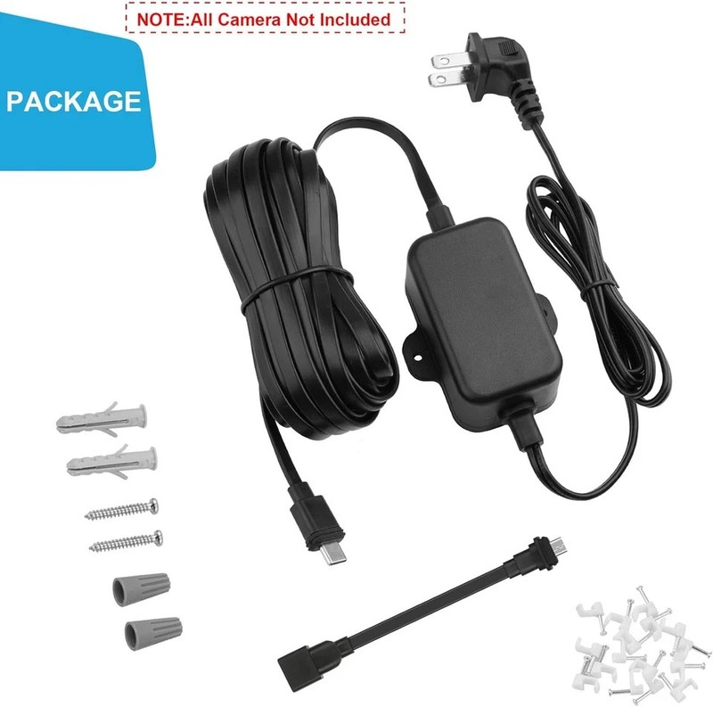 30Ft Weather Resistant Power Adapter for Blink Mini 2/Outdoor 4, Black 1 Pack gallery