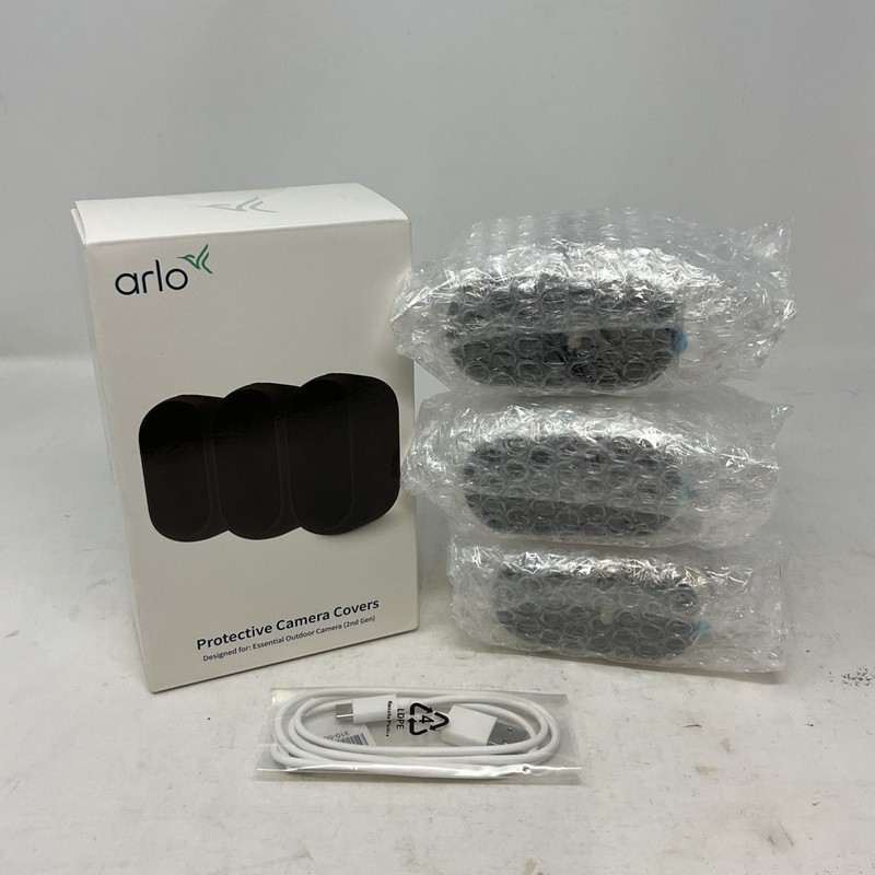 Arlo Essential Outdoor Wireless 2K Security Camera (2nd Gen) 3-Pack w/ Covers