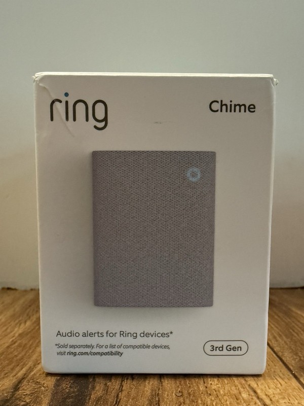 Ring Chime 3rd Gen Enhanced Audio Real-Time Alerts Home Security NEW In Box