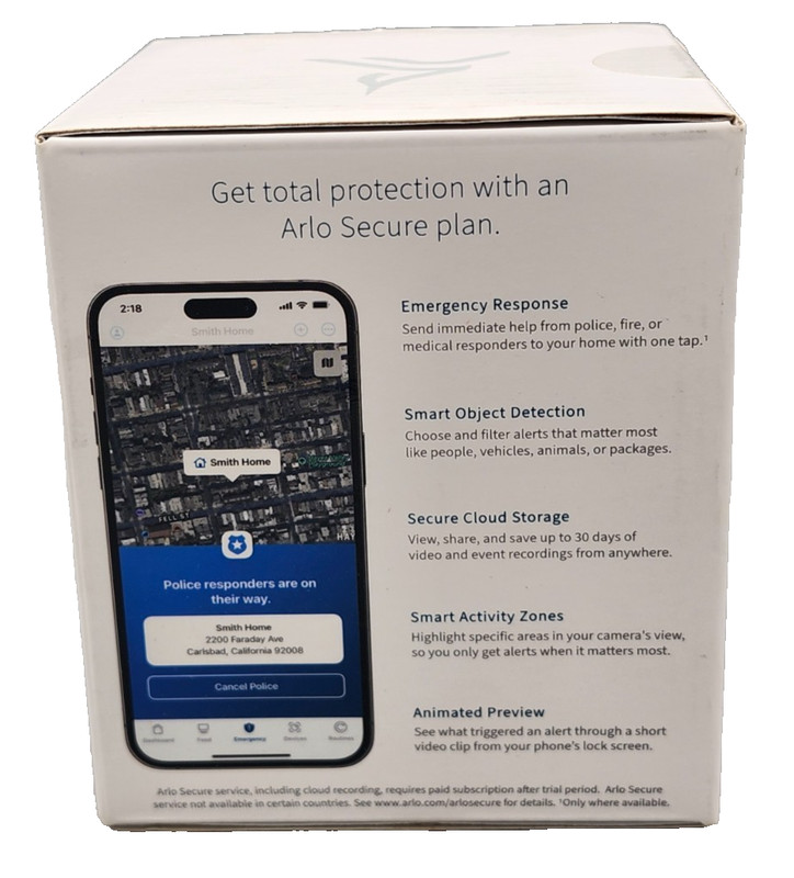 Arlo Essential Outdoor Wireless Security Camera 2K White New Sealed Box gallery