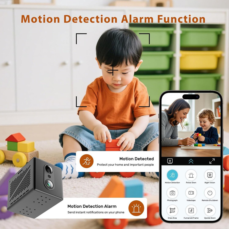 2026 5G Mini HD Security Camera - 100 Days Battery, Night Vision, Motion Detecti gallery