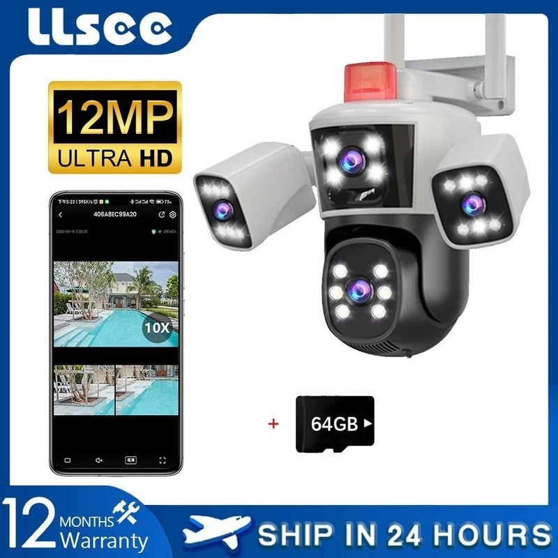 12MP, 6K, 3-lens, 10x optical zoom, Wi-Fi monitoring camera, CCTV outdoor Wi-Fi gallery