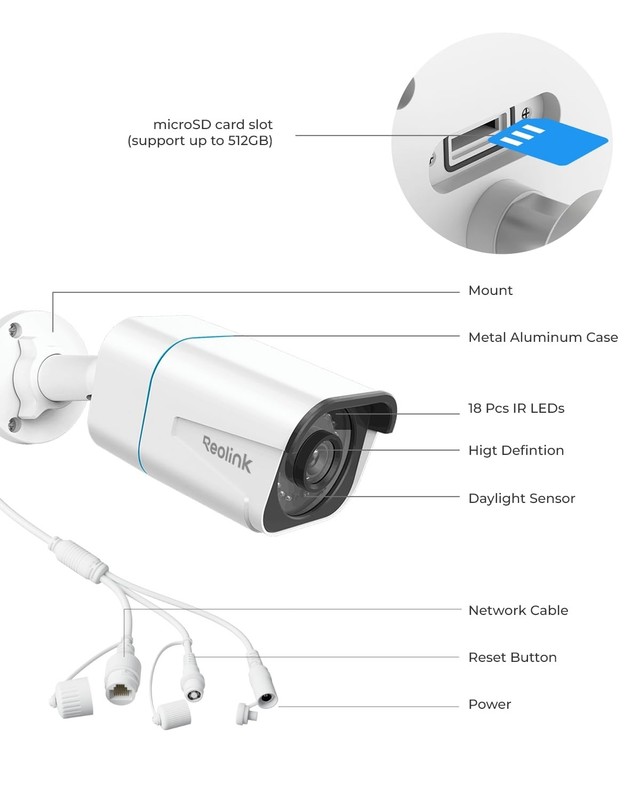 4K/8MP Security Bullet PoE IP Camera,Surveillance Outdoor Indoor,Human/Vehicl... gallery