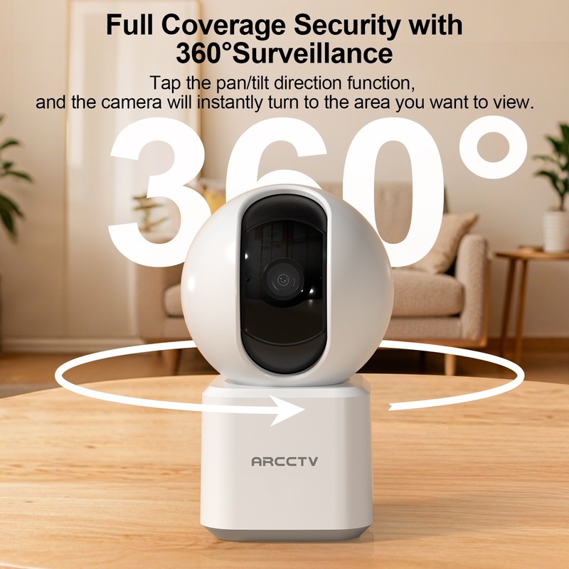 Wireless 5G WiFi Security Camera 2K Smart Home Indoor Night Vision Wired Cam gallery