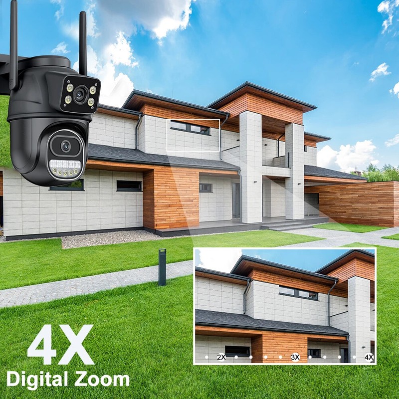 4K 8MP Wifi IP Camera Dual Screen Home Outdoor Security Auto Tracking CCTV Video gallery