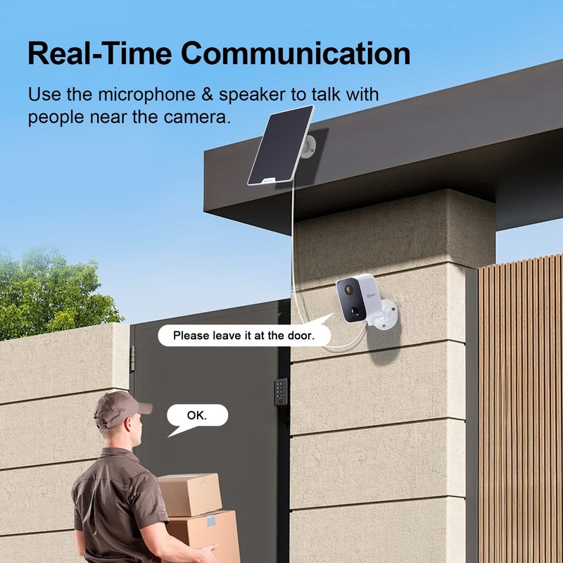 Outdoor Wireless WiFi Solar Battery Powered Security Camera with 32GB SD Card gallery