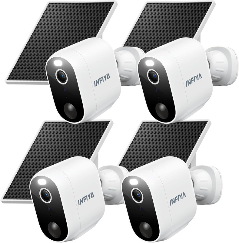 Security Cameras Wireless Outdoor-Solar&Battery Powered 2K 2.4G Cameras for Home