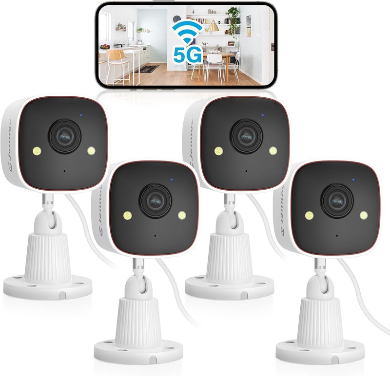 2K WiFi Security Camera, Indoor/Outdoor, Night Vision, 2-Way Audio, Waterproof