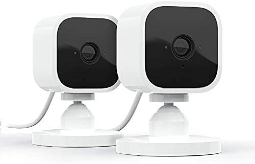 Compact indoor plug-in smart security 2 camera, 1080p HD Works with Alexa white