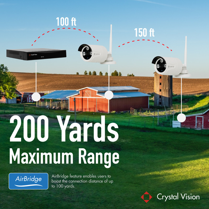 Crystal Vision CVT808N-40WB 1080P Full HD Wireless Surveillance System w/ 2TB gallery