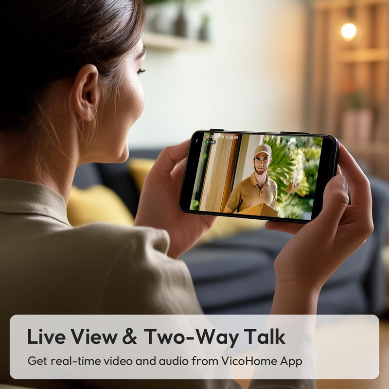 2K HD Battery Doorbell Camera Wireless with Ring Chime, Smart Video Doorbell ... gallery