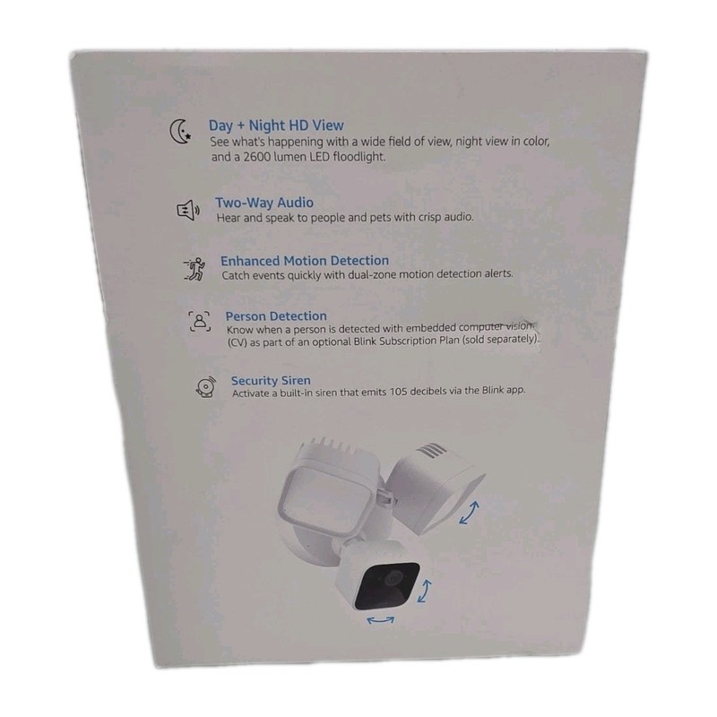 Blink Wired Floodlight Smart Security Camera 2600 Lumens HD Live View gallery