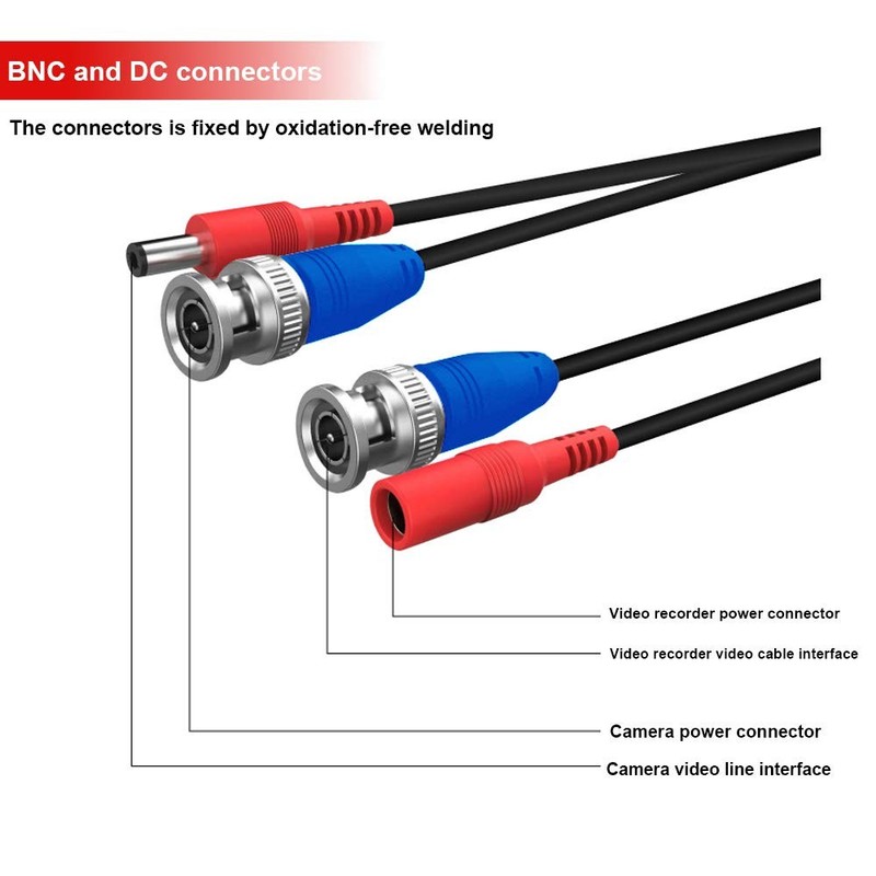 4 Pack 150 Feet BNC Video Power Cable Wire Video Security Camera Wire with Co... gallery