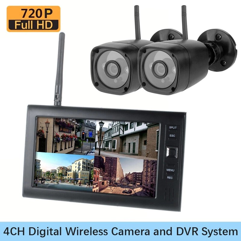 720P Digital Wireless Camera with 7-inch TFT LCD Monitor Video Recorder System