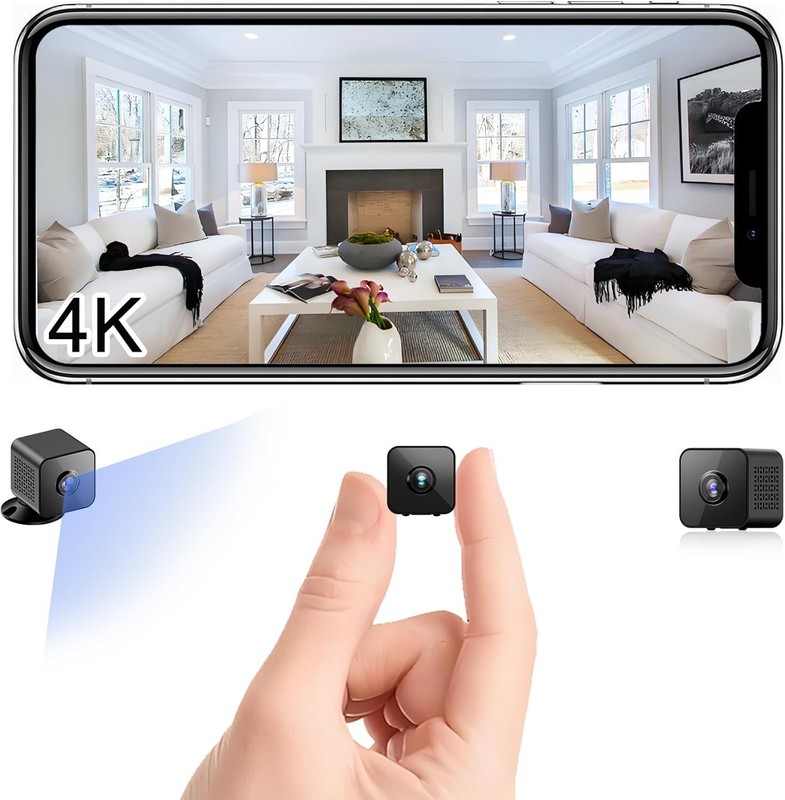 4K WiFi Mini Security Camera Wireless Indoor Home HD Small Outdoor Cameras Na…