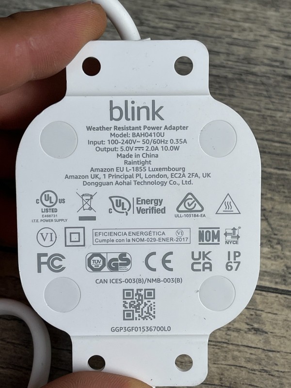 Blink BAH0410U USB-C Power Adapter White Weather Resistant For Security Camera gallery