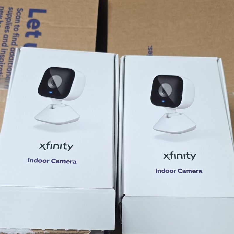 Xfinity Indoor Camera Wired IP/Network Color Surveillance 2-Pack White/Black