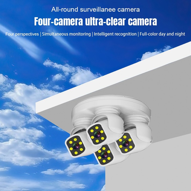 8MP WiFi HD IP Camera 10X Zoom Outdoor Security Camera CCTV 4 Lens Four Screen gallery