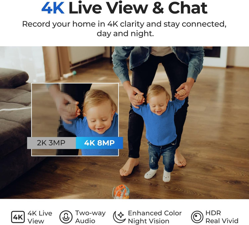 4K 8MP Security Camera Indoor, 360° View Pet/Dog/Baby Camera with Xiaomi Home Ap gallery