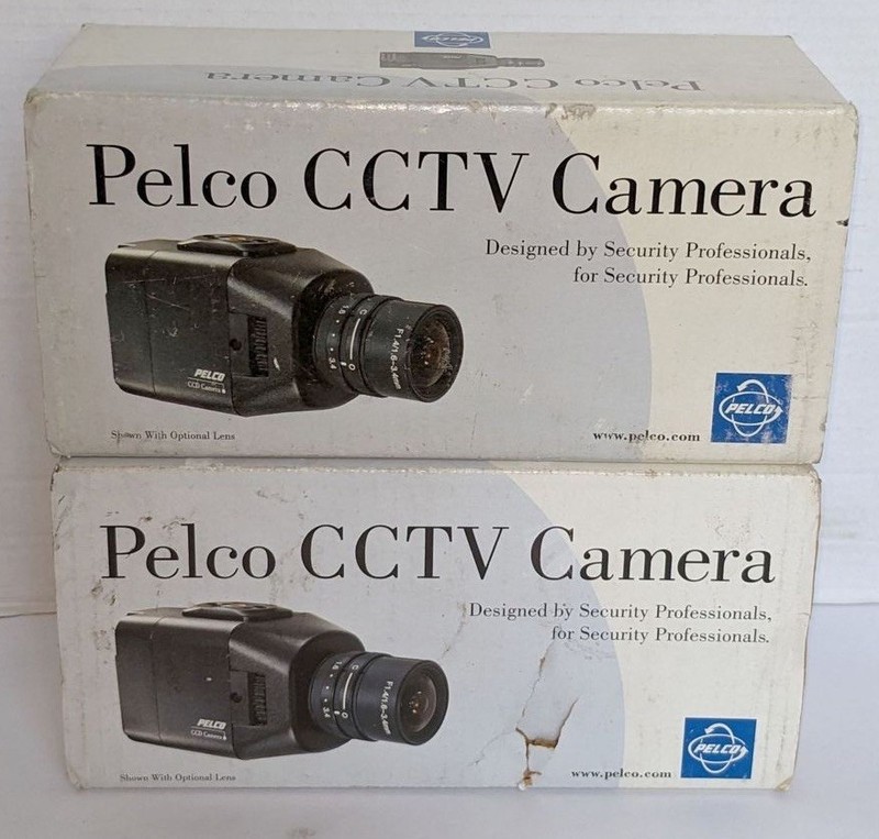 Two Pelco CCTV Security Cameras Model No. CC3500S-2
