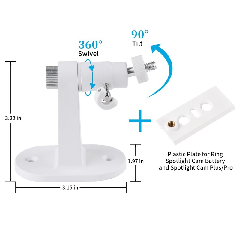 2pack Security Wall Mount For Ring Spotlight Cam Battery And Ring Spotlight Cam gallery