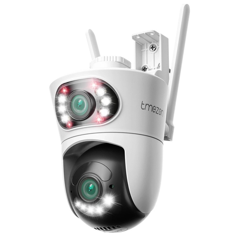 Security Dual-Lens Camera Motion Sensor 2-Way Audio IP66 for Home Surveillance gallery