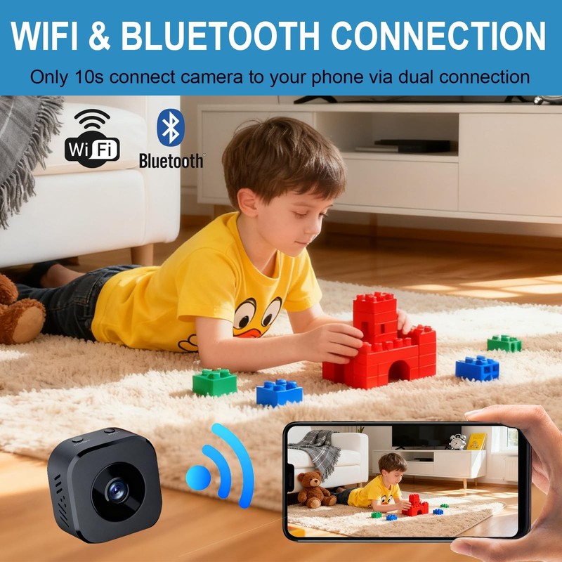 Mini Security Camera, 1080P HD WiFi Home Indoor Outdoor Camera for Baby/Pet/N... gallery