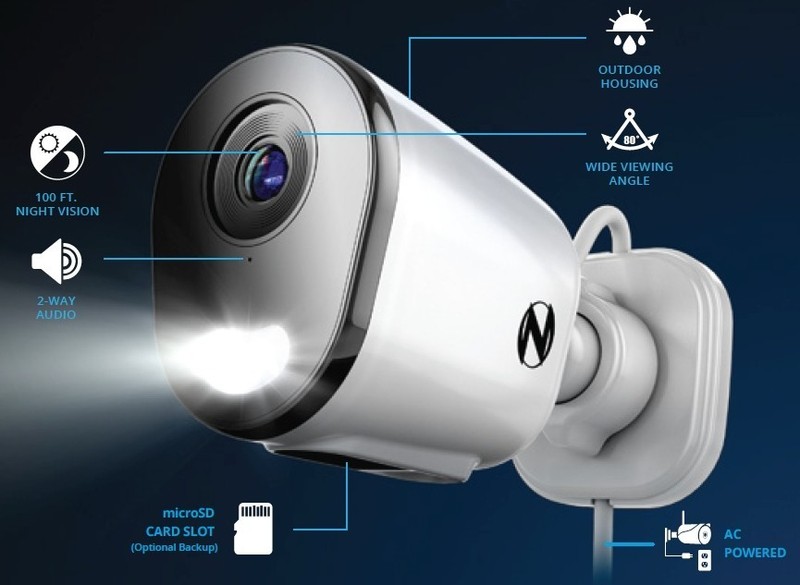 Night Owl WCM-FWIP4L-BS-V3 Plug-in AC Powered Wi-Fi 2K Standalone/Add-on Camera gallery